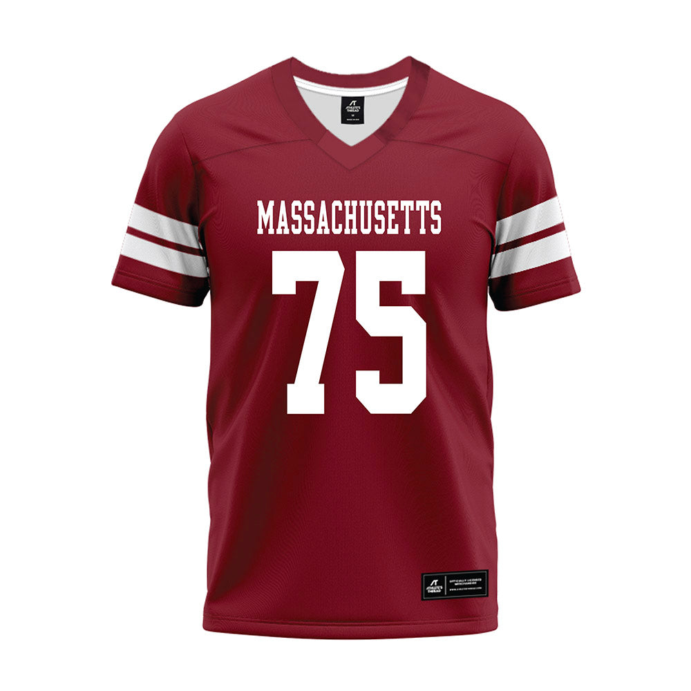 UMass - NCAA Football : Tanner Burlingame - 2026 Burgundy Premium Football Jersey-0