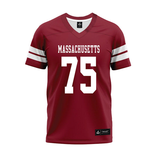 UMass - NCAA Football : Tanner Burlingame - 2026 Burgundy Premium Football Jersey-0