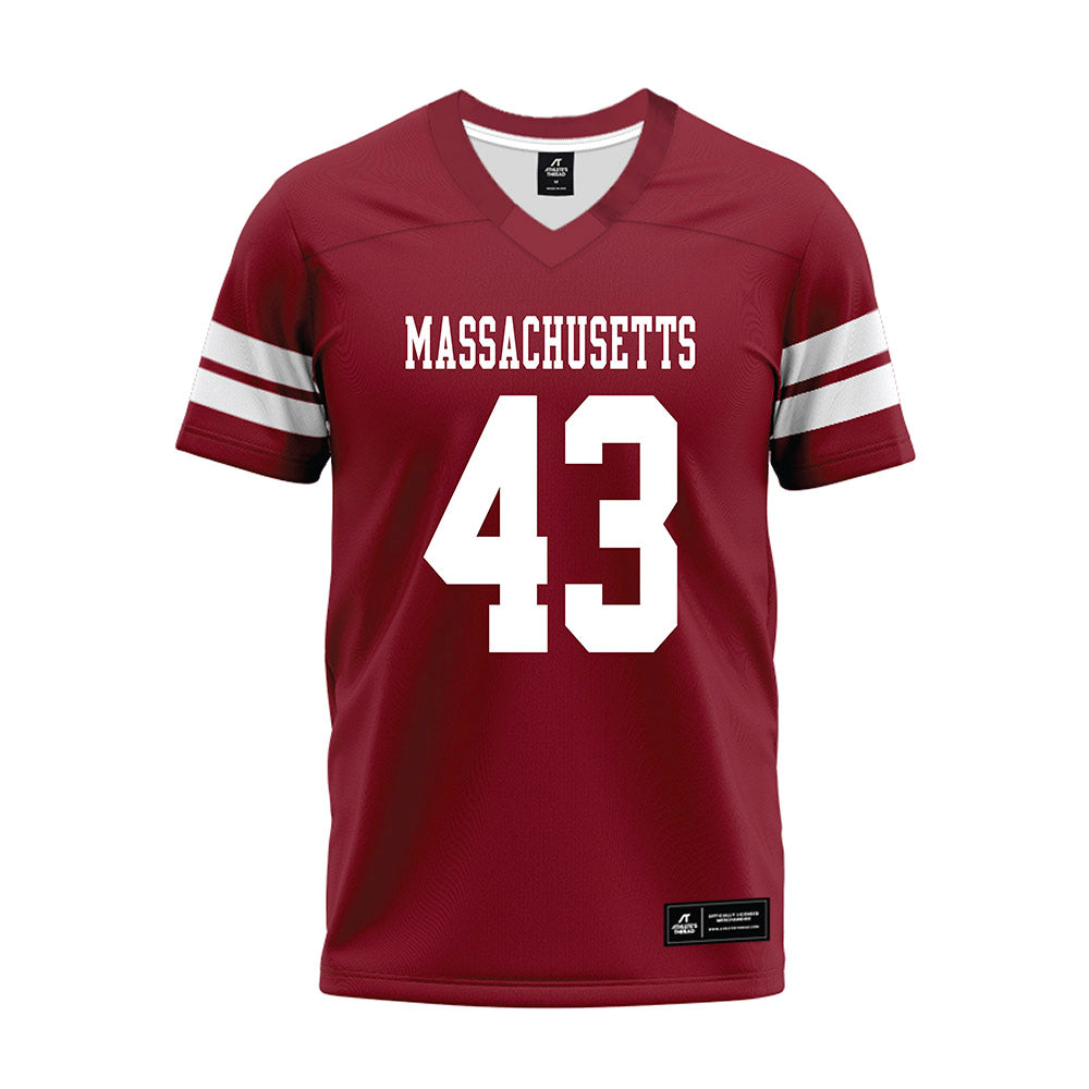 UMass - NCAA Football : Edward Phillipson - 2026 Burgundy Premium Football Jersey-0