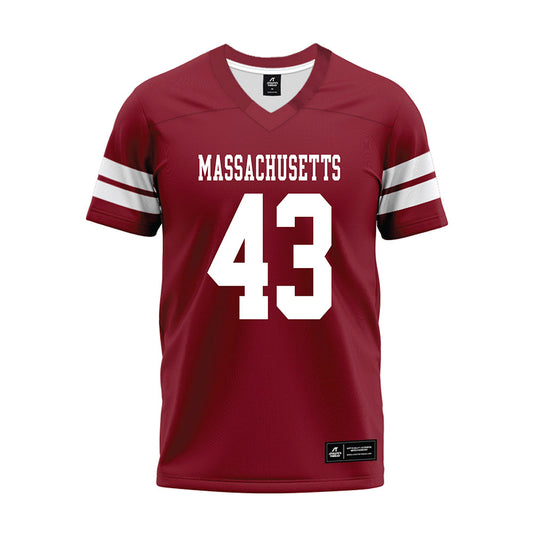 UMass - NCAA Football : Edward Phillipson - 2026 Burgundy Premium Football Jersey-0