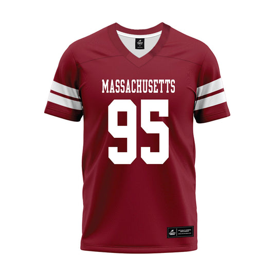 UMass - NCAA Football : Hollis Dirstine - 2026 Burgundy Premium Football Jersey-0
