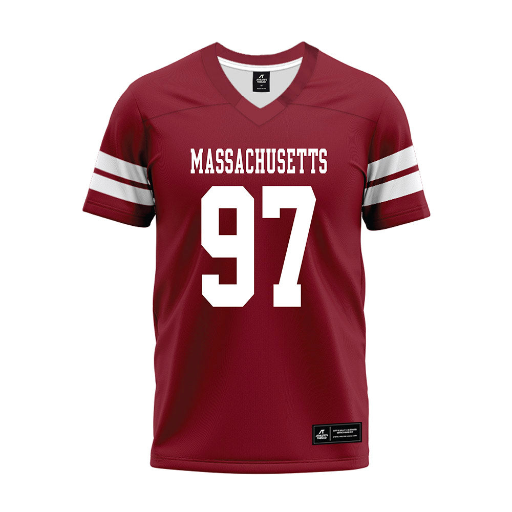 UMass - NCAA Football : Robert Ekins - 2026 Burgundy Premium Football Jersey-0