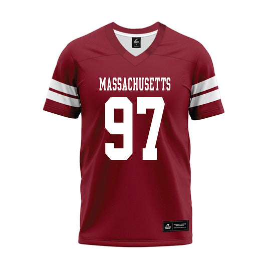UMass - NCAA Football : Robert Ekins - 2026 Burgundy Premium Football Jersey-0