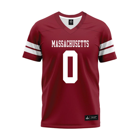 UMass - NCAA Football : Jordan Washington - 2026 Burgundy Premium Football Jersey-0