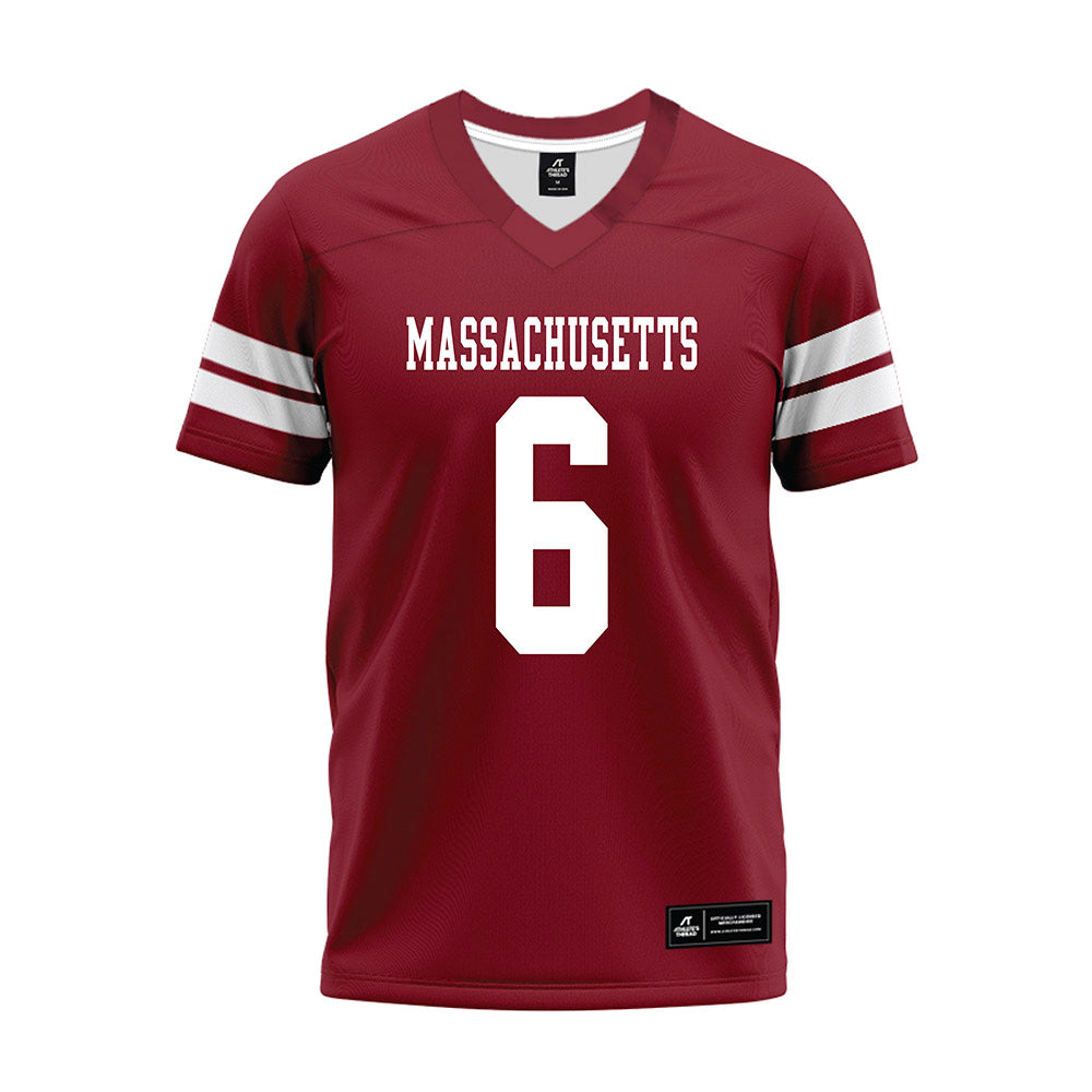 UMass - NCAA Football : Joshua Iseah - 2026 Burgundy Premium Football Jersey-0