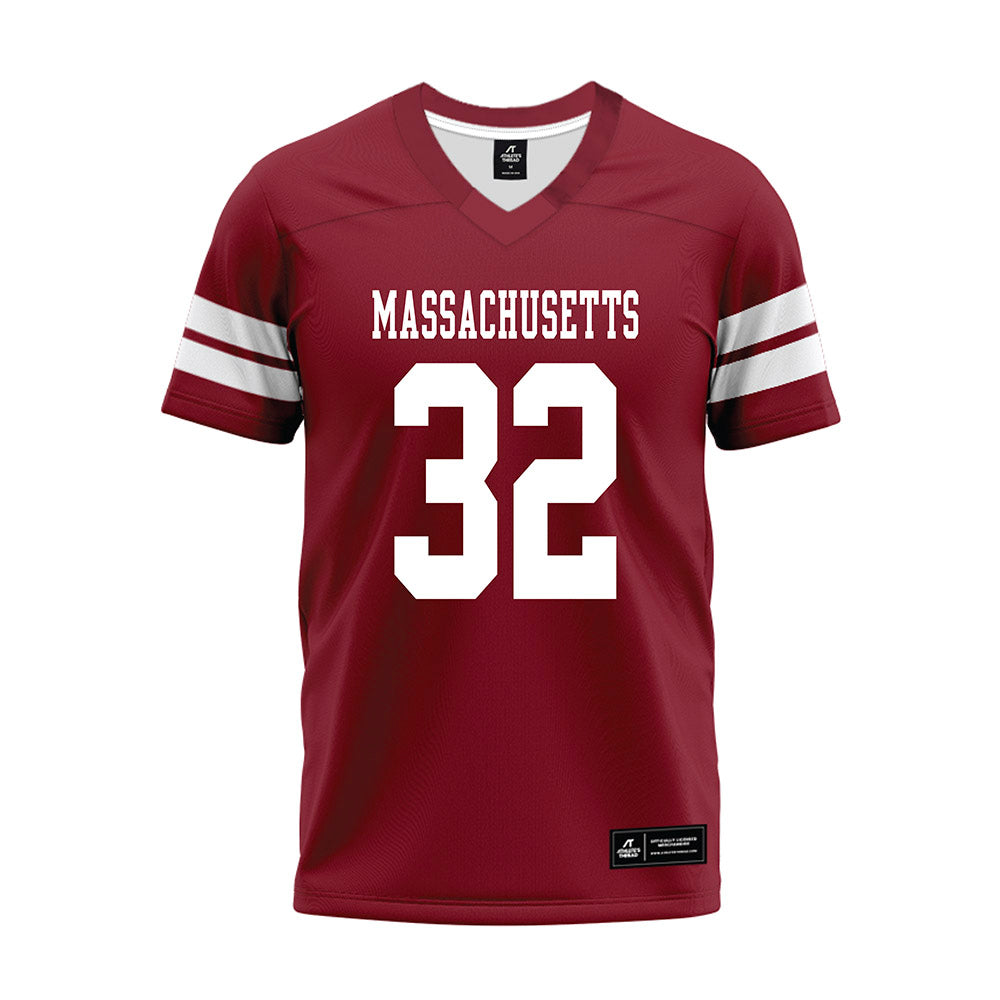UMass - NCAA Football : Jose Touron - 2026 Burgundy Premium Football Jersey-0