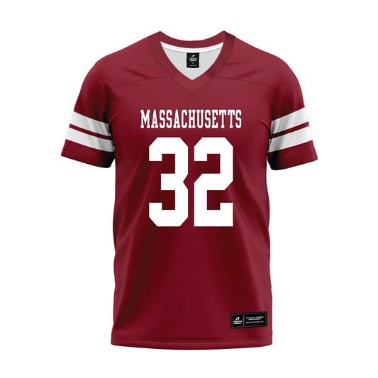 UMass - NCAA Football : Jose Touron - 2026 Burgundy Premium Football Jersey-0