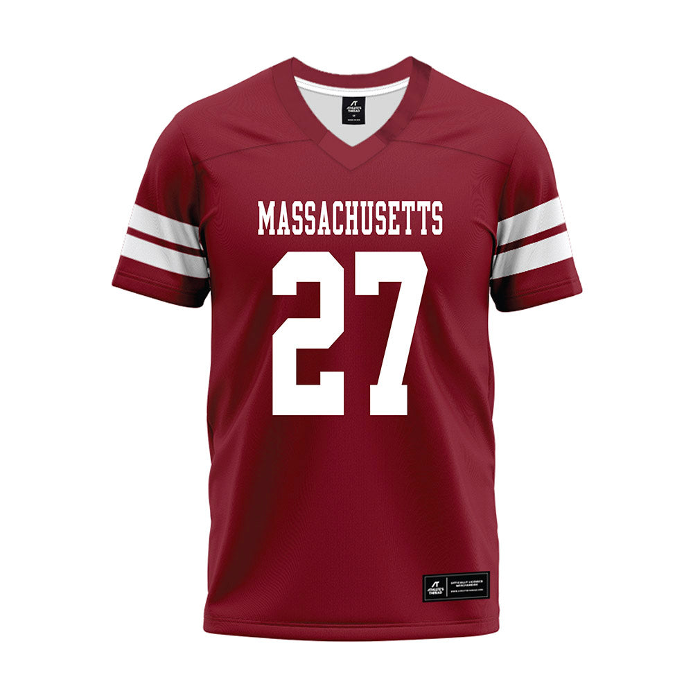 UMass - NCAA Football : Michael Pangaro - 2026 Burgundy Premium Football Jersey-0