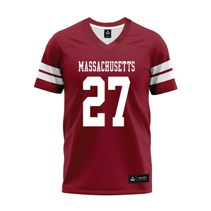UMass - NCAA Football : Michael Pangaro - 2026 Burgundy Premium Football Jersey-0