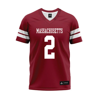 UMass - NCAA Football : Joshua Nobles - 2026 Burgundy Premium Football Jersey-0