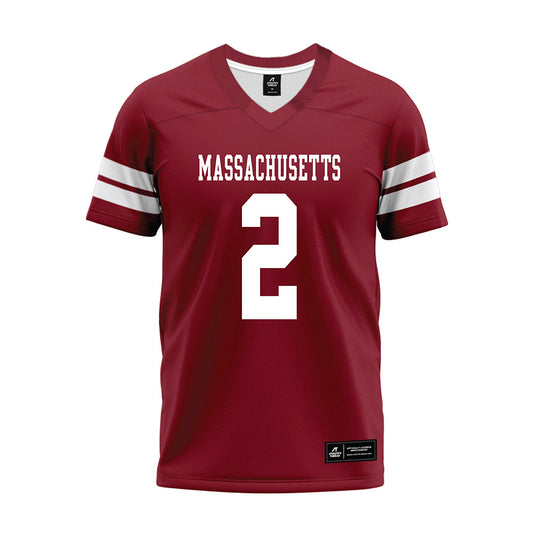 UMass - NCAA Football : Joshua Nobles - 2026 Burgundy Premium Football Jersey-0