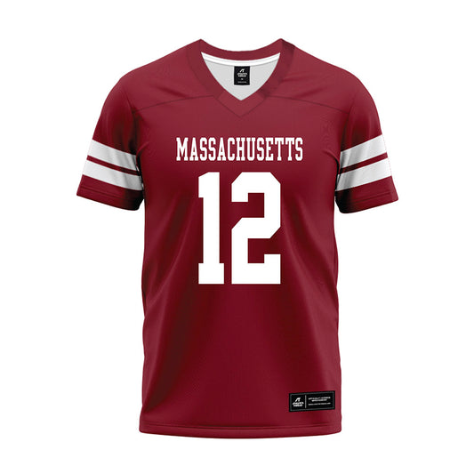 UMass - NCAA Football : Dequoria Warner - 2026 Burgundy Premium Football Jersey-0