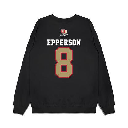 DU - NCAA Men's Ice Hockey : Kristian Epperson - NCAA® 2026 National Champions Premium Crewneck Sweatshirt-1