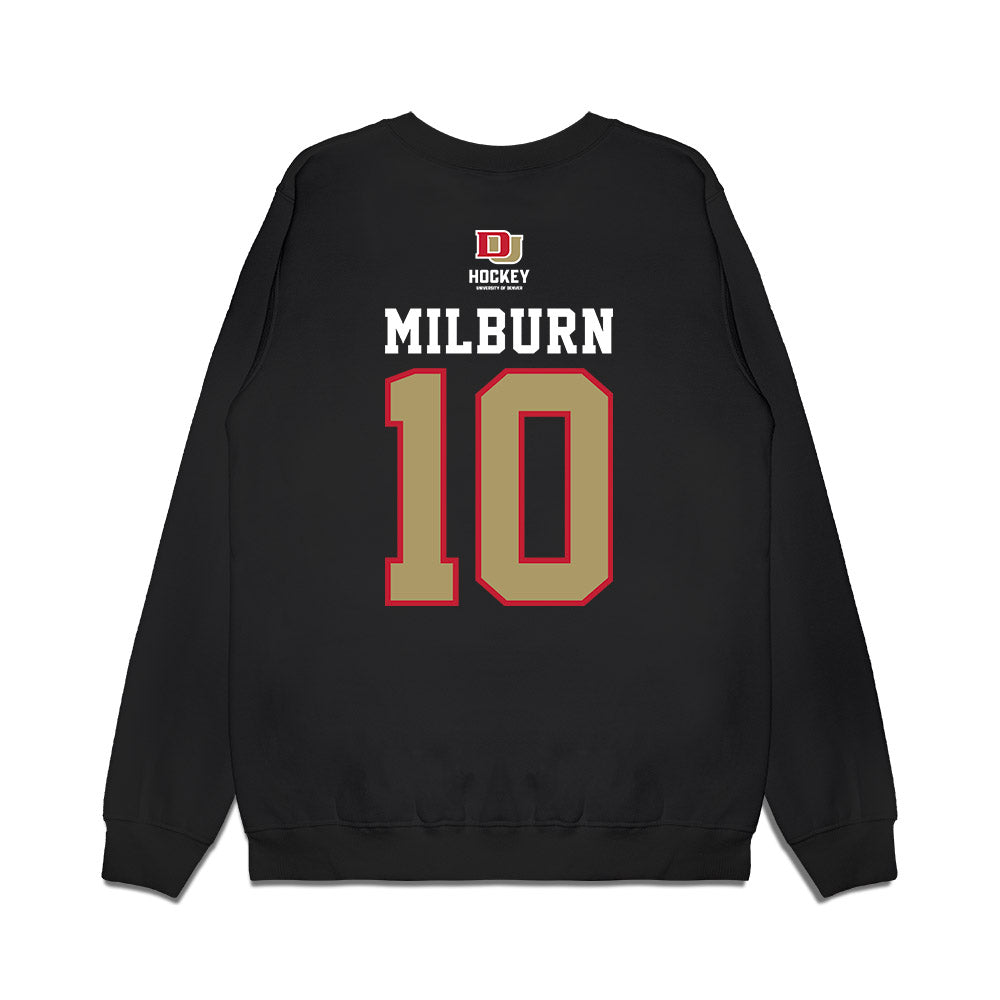 DU - NCAA Men's Ice Hockey : Brady Milburn - NCAA® 2026 National Champions Premium Crewneck Sweatshirt-1