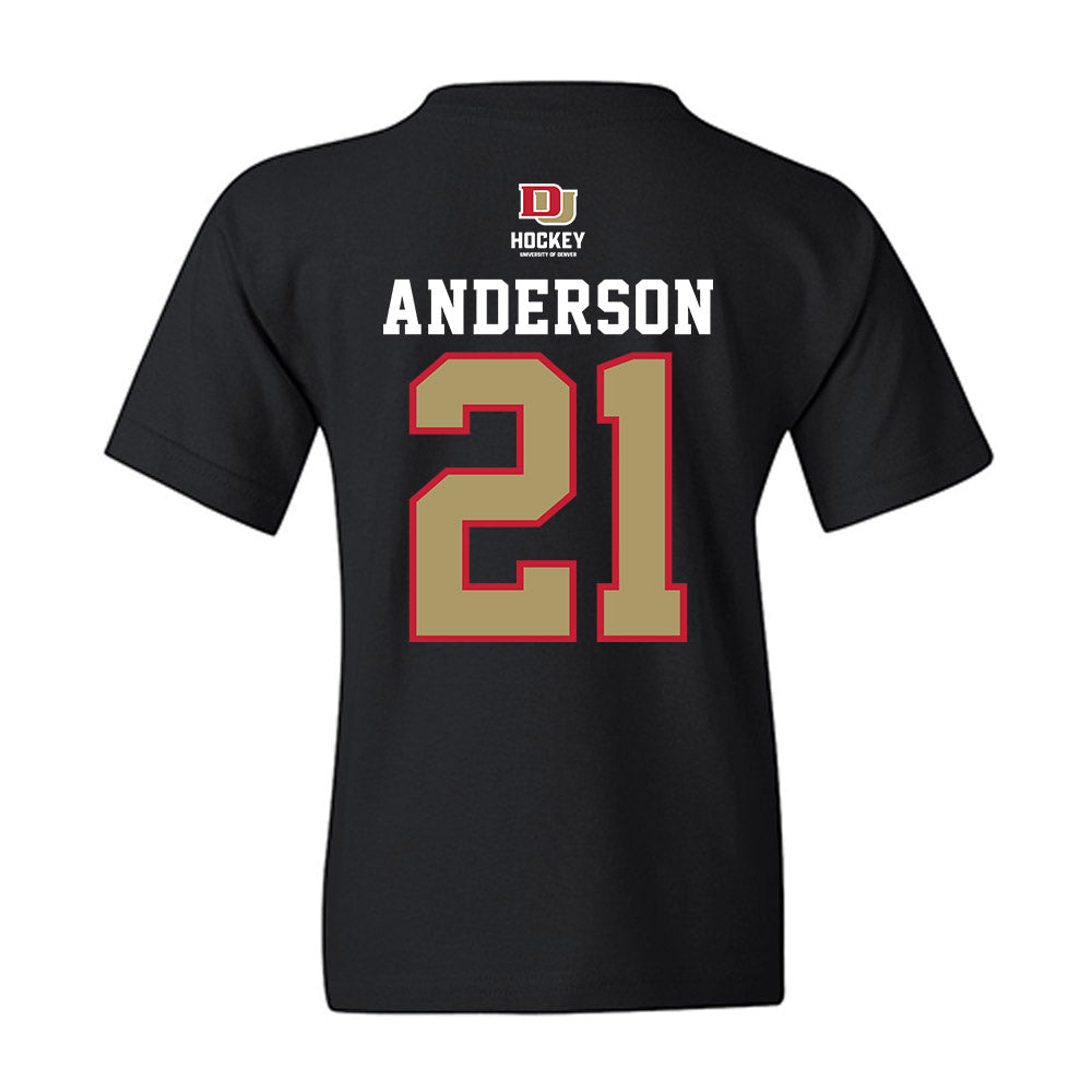 DU - NCAA Men's Ice Hockey : Kent Anderson - NCAA® 2026 National Champions Youth T-Shirt-1