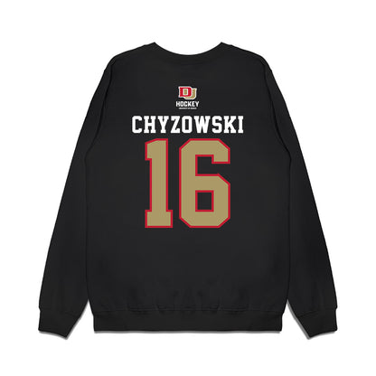 DU - NCAA Men's Ice Hockey : Kyle Chyzowski - NCAA® 2026 National Champions Premium Crewneck Sweatshirt-1