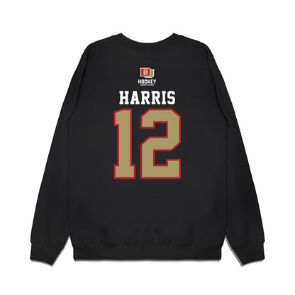 DU - NCAA Men's Ice Hockey : Samuel Harris - NCAA® 2026 National Champions Premium Crewneck Sweatshirt-1