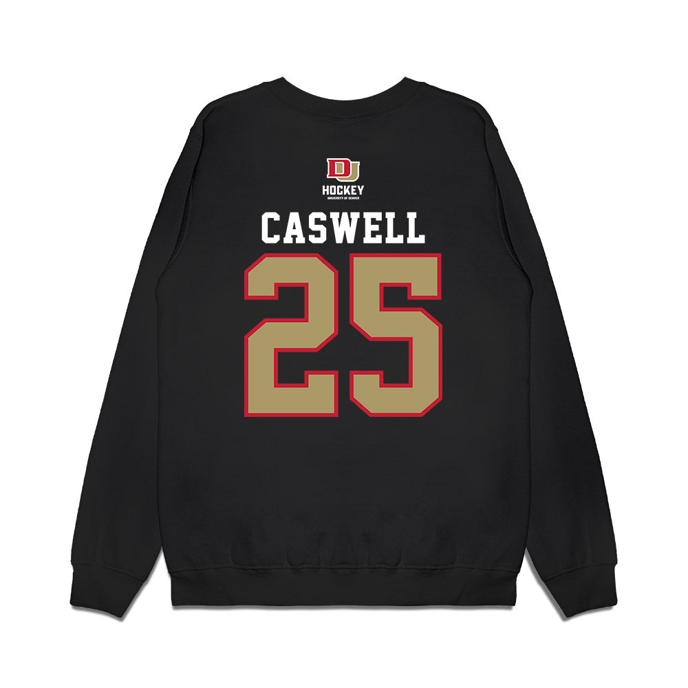 DU - NCAA Men's Ice Hockey : Clarke Caswell - NCAA® 2026 National Champions Premium Crewneck Sweatshirt-1