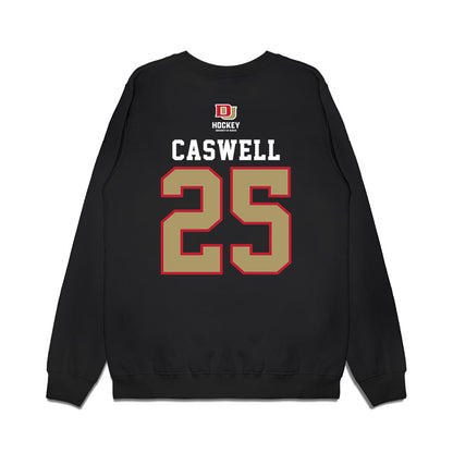 DU - NCAA Men's Ice Hockey : Clarke Caswell - NCAA® 2026 National Champions Premium Crewneck Sweatshirt-1