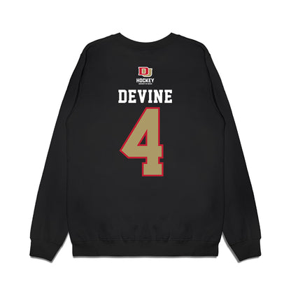 DU - NCAA Men's Ice Hockey : Jack Devine - NCAA® 2026 National Champions Premium Crewneck Sweatshirt-1