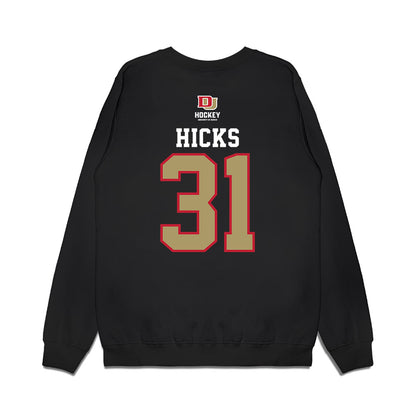 DU - NCAA Men's Ice Hockey : Johnny Hicks - NCAA® 2026 National Champions Premium Crewneck Sweatshirt-1