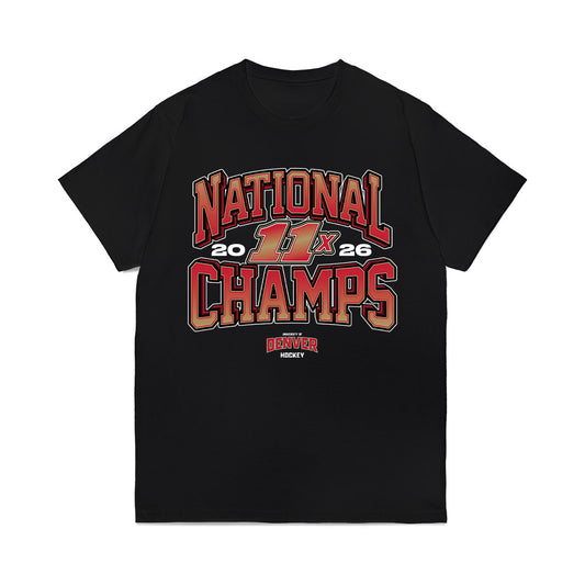 DU - NCAA Men's Ice Hockey : NCAA® 2026 National Champions Comfort Colors T-Shirt-0