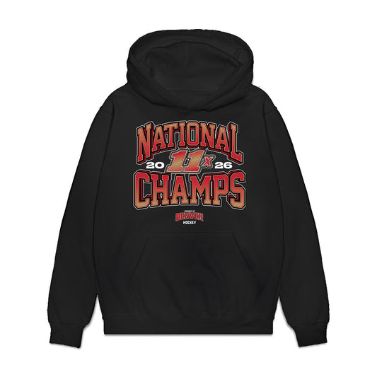 DU - NCAA Men's Ice Hockey : 11x National Champions Premium Hooded Sweatshirt-0