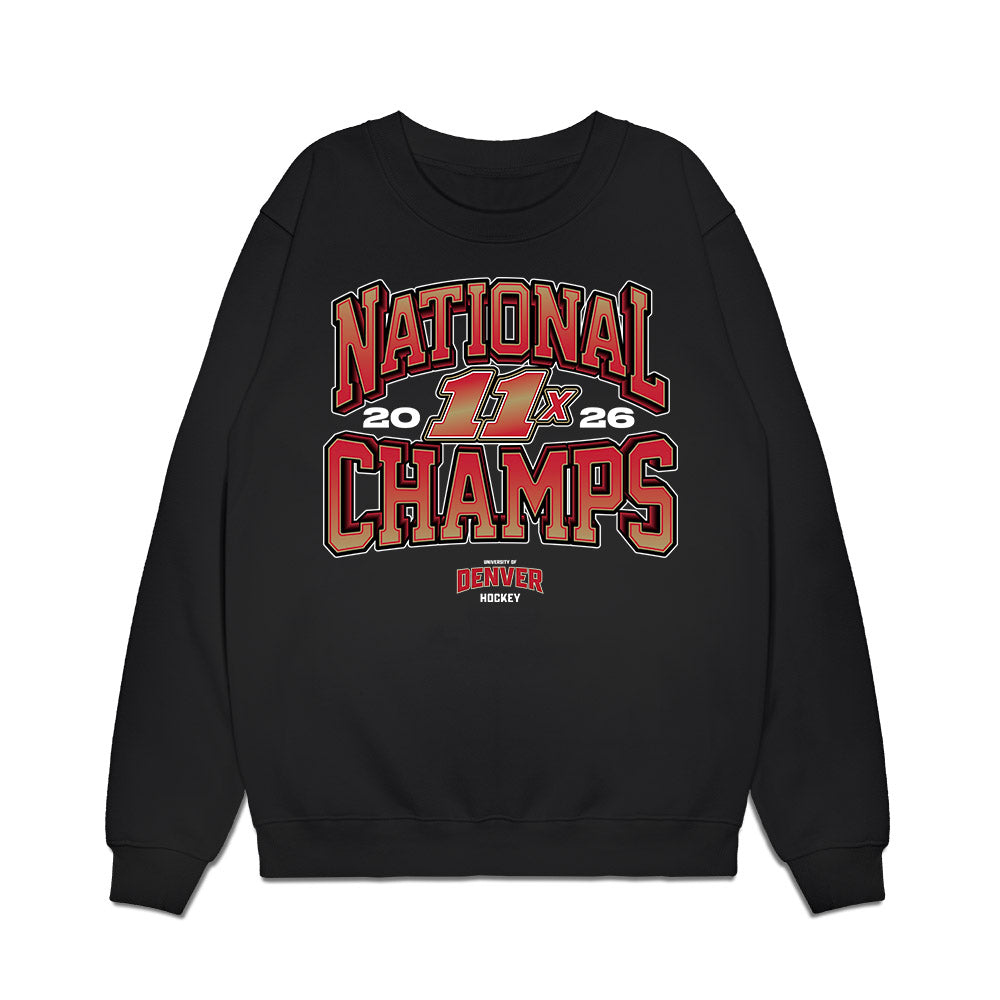 DU - NCAA Men's Ice Hockey : NCAA® 2026 National Champions Premium Crewneck Sweatshirt-0