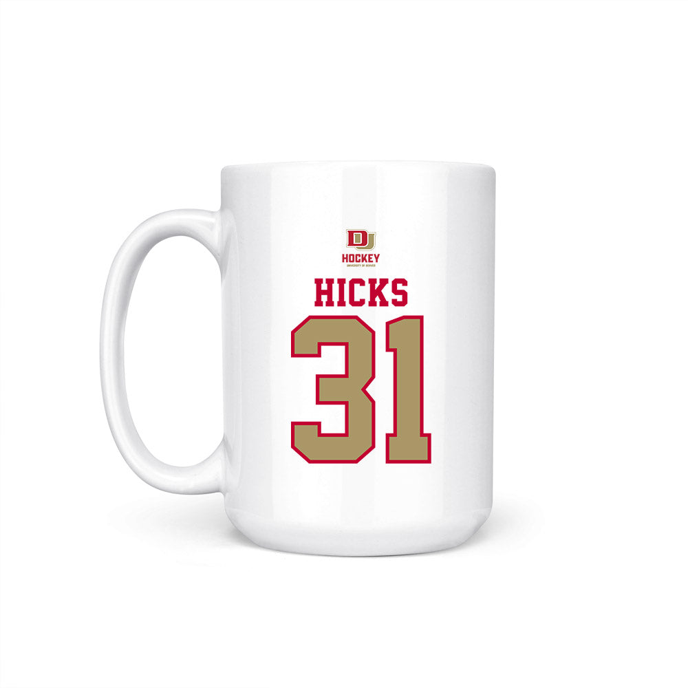 DU - NCAA Men's Ice Hockey : Johnny Hicks - NCAA® 2026 National Champions Coffee Mug-1