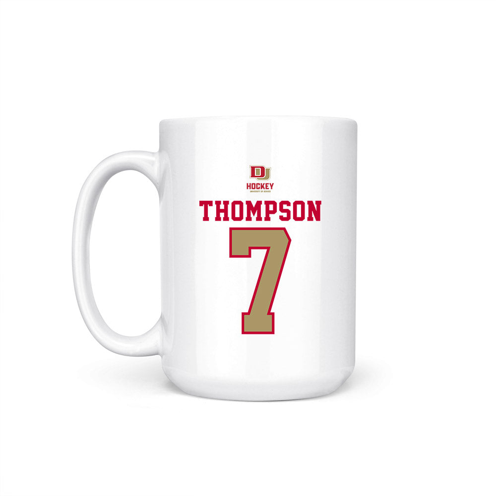 DU - NCAA Men's Ice Hockey : Aidan Thompson - NCAA® 2026 National Champions Coffee Mug-1
