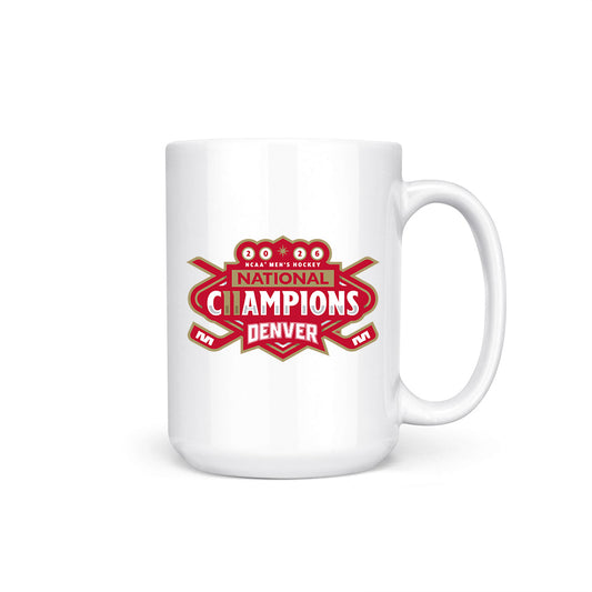 DU - NCAA Men's Ice Hockey : Johnny Hicks - NCAA® 2026 National Champions Coffee Mug-0