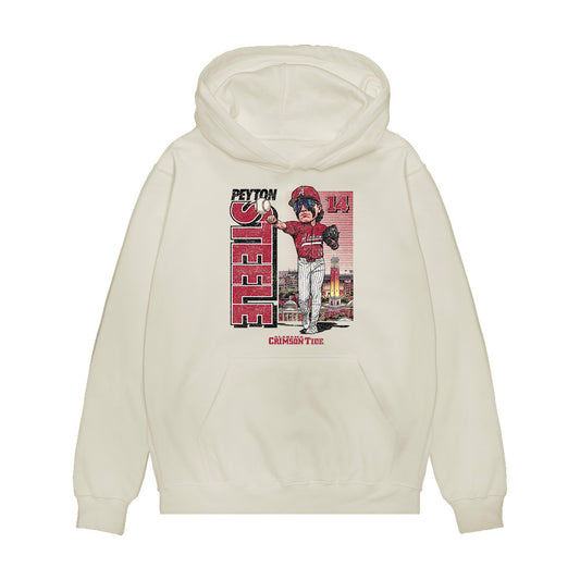 Alabama - NCAA Baseball : Peyton Steele - Caricature Premium Hooded Sweatshirt-0