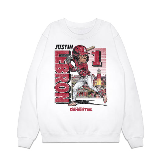 Alabama - NCAA Baseball : Justin Lebron - Caricature Premium Crewneck Sweatshirt-0