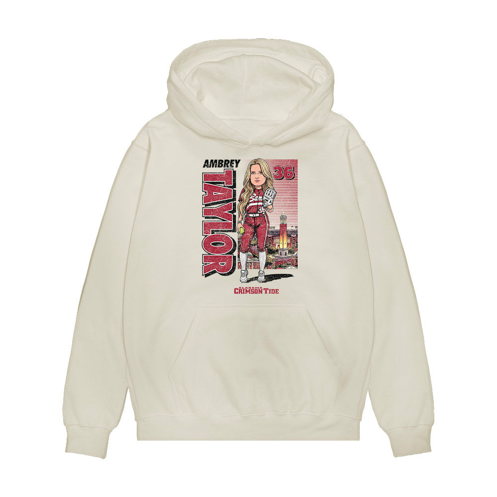 Alabama - NCAA Softball : Ambrey Taylor - Caricature Premium Hooded Sweatshirt-0