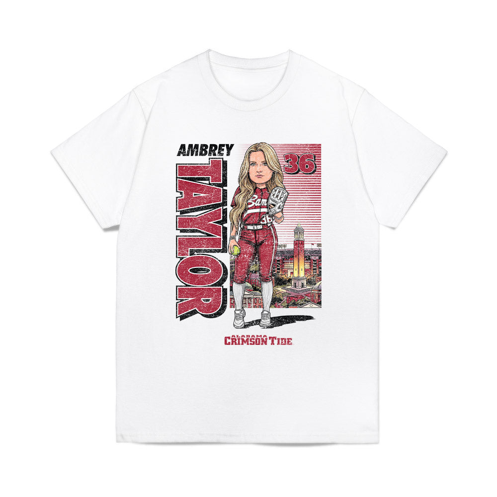 Alabama - NCAA Softball : Ambrey Taylor - Caricature Comfort Colors T-Shirt-0