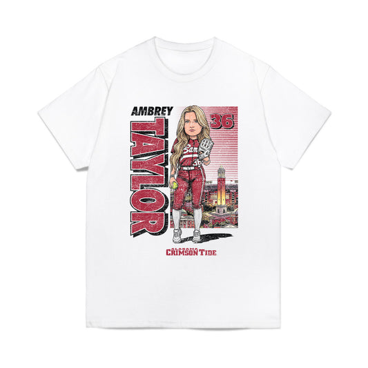 Alabama - NCAA Softball : Ambrey Taylor - Caricature Comfort Colors T-Shirt-0