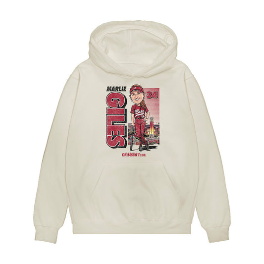Alabama - NCAA Softball : Marlie Giles - Caricature Premium Hooded Sweatshirt-0