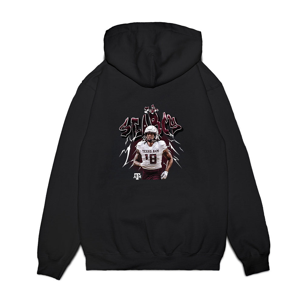 Texas A&M - NCAA Football : T.J. Searcy - Collage Premium Hooded Sweatshirt-1