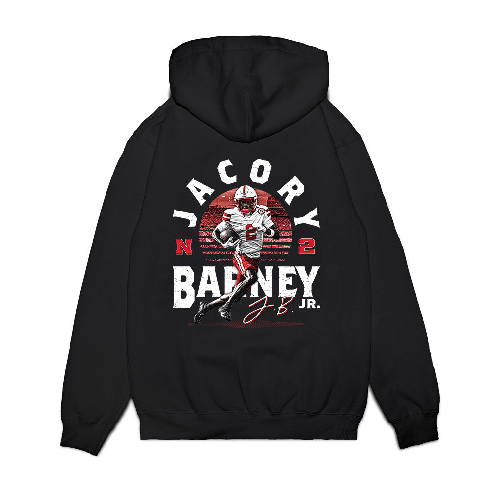 Nebraska - NCAA Football : Jacory Barney Jr - Collage Premium Hooded Sweatshirt-1