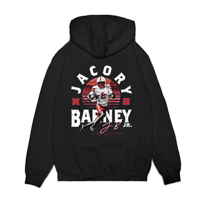 Nebraska - NCAA Football : Jacory Barney Jr - Collage Premium Hooded Sweatshirt-1
