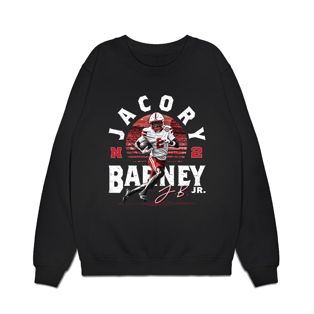 Nebraska - NCAA Football : Jacory Barney Jr - Collage Premium Crewneck Sweatshirt-0