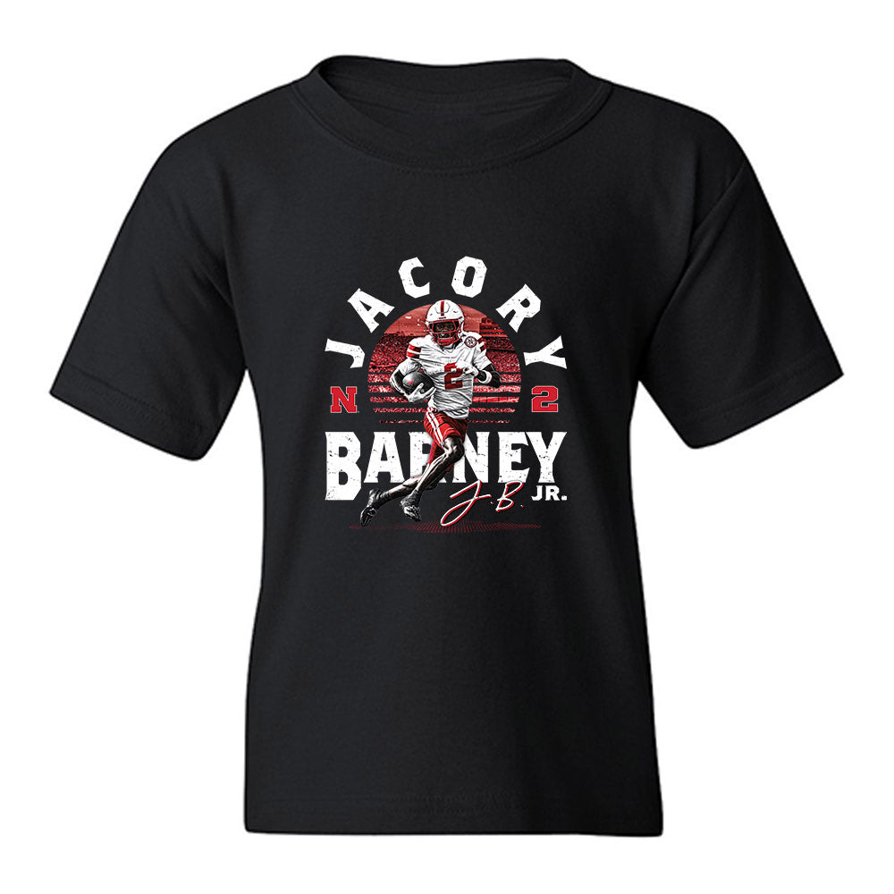 Nebraska - NCAA Football : Jacory Barney Jr - Collage Youth T-Shirt-0