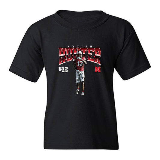Nebraska - NCAA Football : Nyziah Hunter - Collage Youth T-Shirt-0