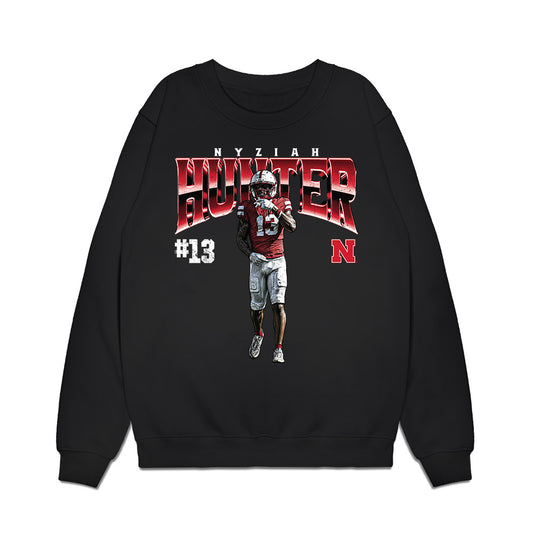 Nebraska - NCAA Football : Nyziah Hunter - Collage Premium Crewneck Sweatshirt-0