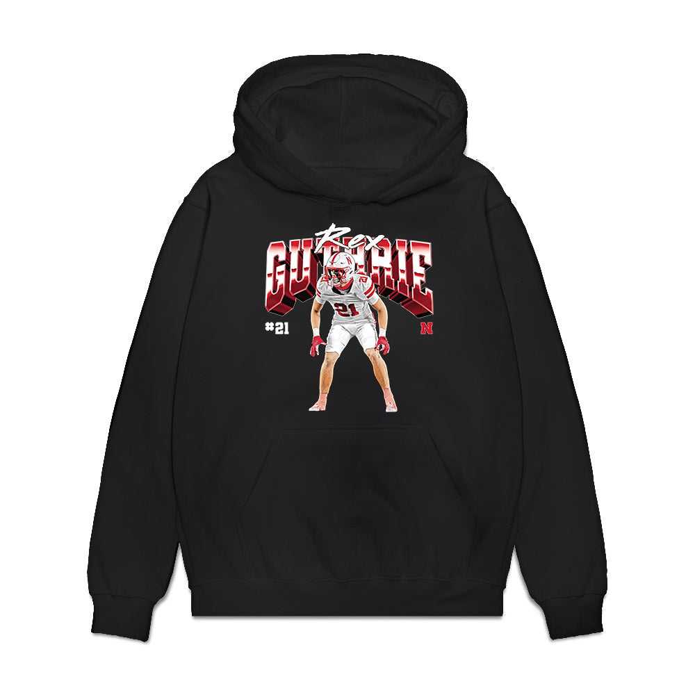 Nebraska - NCAA Football : Rex Guthrie - Collage Premium Hooded Sweatshirt-0