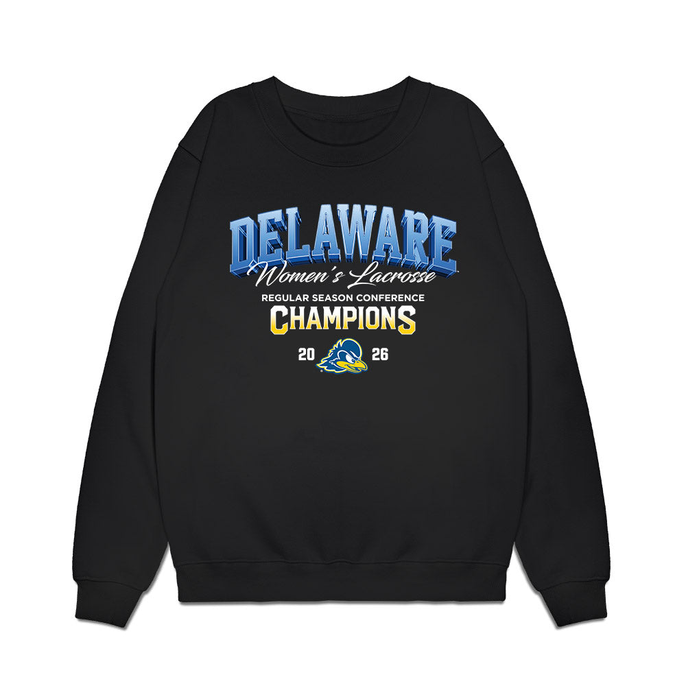 Delaware - NCAA Women's Lacrosse : Regular Season Conference Champions Premium Crewneck Sweatshirt-0