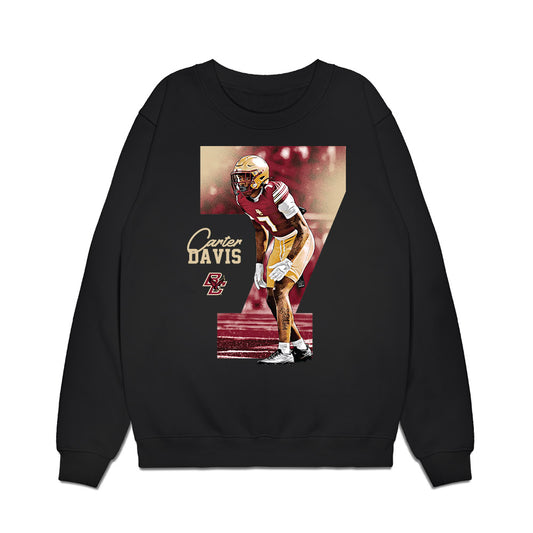 Boston College - NCAA Football : Carter Davis - Collage Premium Crewneck Sweatshirt-0