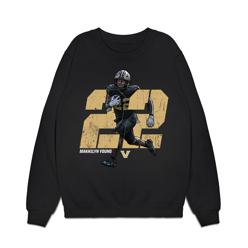 Vanderbilt - NCAA Football : Makhilyn Young - Collage Premium Crewneck Sweatshirt-0