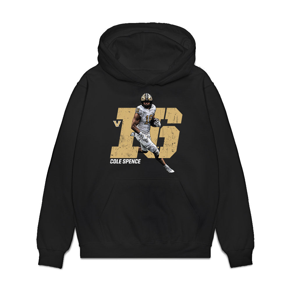 Vanderbilt - NCAA Football : Cole Spence - Collage Premium Hooded Sweatshirt-0