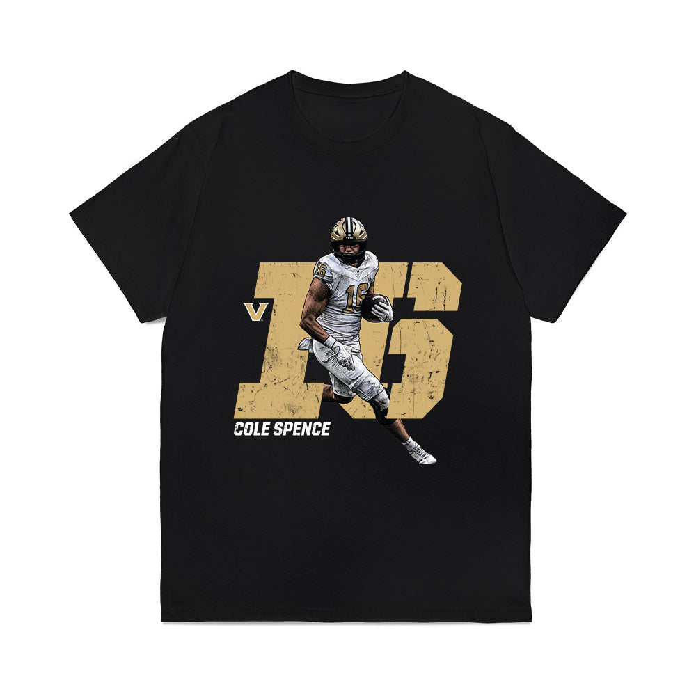 Vanderbilt - NCAA Football : Cole Spence - Collage Comfort Colors T-Shirt-0
